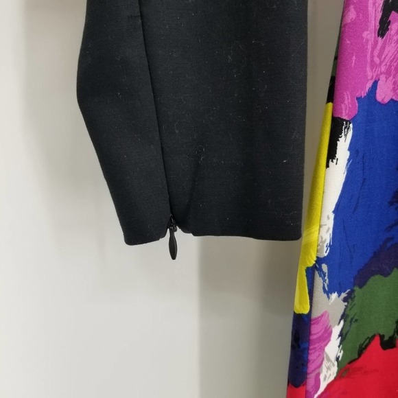 Kate Spade Saturday Color Splash Mini Sheath Dress 4 Cotton Abstract Art to Wear - Picture 7 of 9